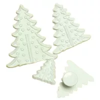 Cortador de Galletas de Arbol de Plastico con Expulsor, Set de 3 Unidades TIPS D-118