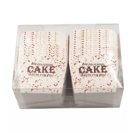 Molde Quequito Desechable Cuadrado de 24 Unidades TIPS B-355