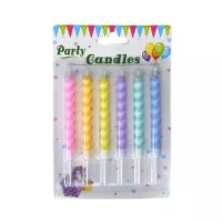 Candelas Mixtas de Colores Surtidos, Paquete de 6 Unidades TIPS BDL-012