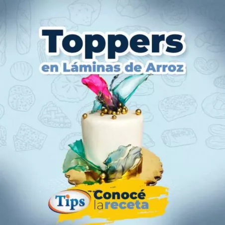 Toppers en Laminas de Arroz TIPS RA0000842
