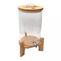 Dispensador de Bebidas  Redondo con Base de Madera de 8 Litros TIPS YPJ01-06 2
