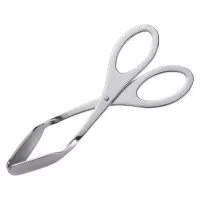 Pinza para Servir Pastas y Ensalada de Acero Inoxidable de 18 Centimetros de Color Plateado TIPS CLC-008