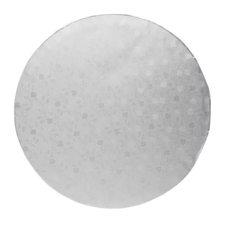 Base de Carton Redonda Lisa de 35.5 Centimetros de Color Plateado TIPS DGD052S