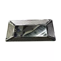 Platon Rectangular con Borde Martillado de 26 x 16 Centimetros TIPS SSC-149