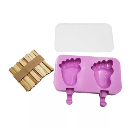 Molde de Silicon de 2 Cavidades, Diseno de Pies MASTER CHEF 9890458