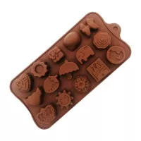 Molde de Silicon de 15 Cavidades de Figuras Intantiles Surtidas MASTER CHEF 9890489