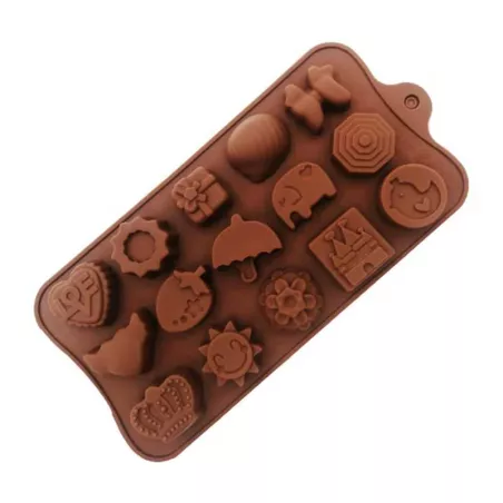 Molde de Silicon de 15 Cavidades de Figuras Intantiles Surtidas MASTER CHEF 9890489