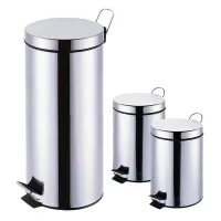 Basurero de Acero Inoxidable Mate de 30 Litros con Pedal  MASTER CHEF B30AI