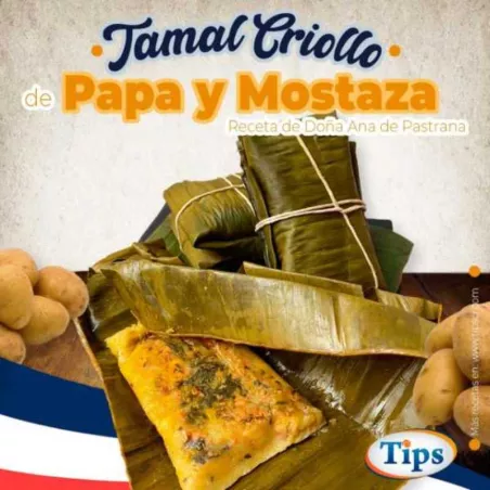 Tamal Criollo de Papa y Mostaza Receta de Dona Ana de Pastrana TIPS RA0000480