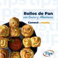 Rollos de Pan con Queso y Albahaca TIPS RA0000798