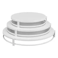 Base Redonda Metalica de 20 x 4.2 Centimetros de Color Blanca MASTER CHEF CS8043-20W