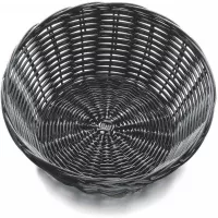 Panera Redonda de Ratan de 8.5 x 2.25 Pulgadas, Color Negro TABLECRAFT 2475