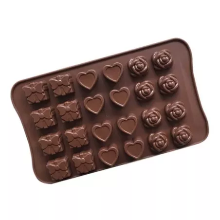 Molde de Silicon de Figuras Surtidas de 24 Cavidades MASTER CHEF 32