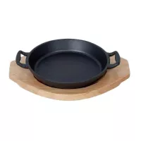 Sarten Redondo de Hierro Fundido con Base de 26 Centimetros TIPS KNO-037