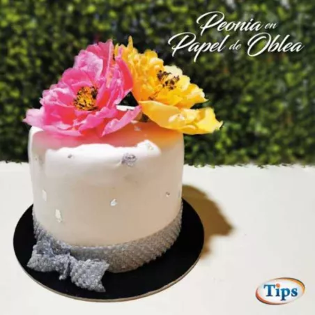 Peonia en Papel de Oblea TIPS RA0000123