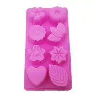 Molde de Silicon de Flores Surtidas de 8 Cavidades MASTER CHEF 9890459