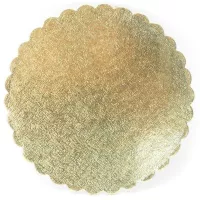 Base de Carton Redondo Ondulado de 30 Centimetros de Color Dorado TIPS DGD037G