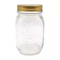 Frasco de Vidrio Transparente Vintange de 450 Mililitros TIPS A-183