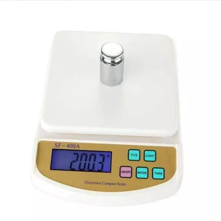 Balanza Digital de 5 Kilogramos de Color Blanco TIPS C-269
