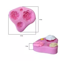 Molde de Silicon de Fondant de Rosas de 4 Cavidades TIPS 030-16 2