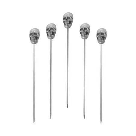 Pincho de Calavera para Cocktail de Acero Inoxidable, Paquete de 5 Unidades MASTER CHEF 9891833