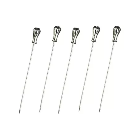 Pincho de Diamante para Cocktail de  Acero Inoxidable, Paquete 5 Unidades MASTER CHEF 9891832