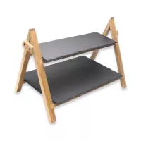 Plato de Piedra Negra con 2 Niveles TIPS RSD01-37