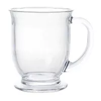 Taza Rosa de Vidrio de 440 Mililitros, Set de 2 Unidades VETRO ZB125/HJ