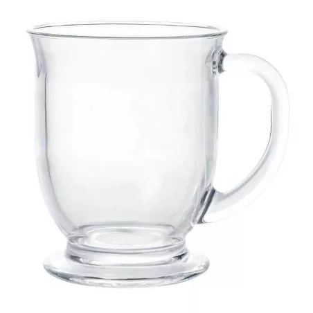 Taza Rosa de Vidrio de 440 Mililitros, Set de 2 Unidades VETRO ZB125/HJ