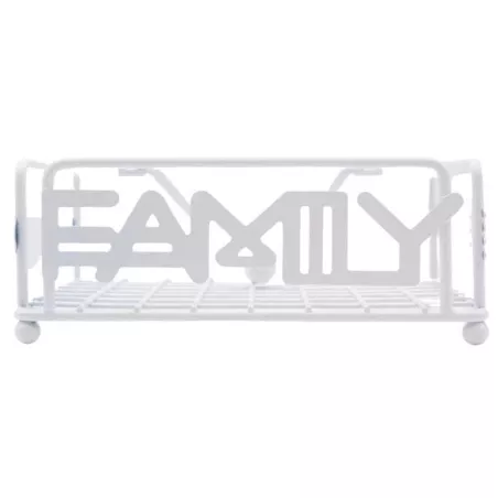 Servilletero de Metal Cuadrado con Leyenda de Familia de Color Blanco SIN ASIGNAR HP02-683H