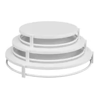 Base Redonda Metalica de 30 x 4.2 Centimetros de Color Blanca MASTER CHEF CS8043-30W