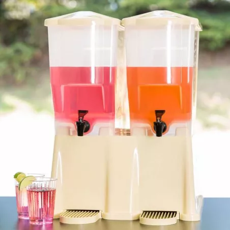 Dispensador de Bebidas de Doble Tanque Almond de 6 Galones TABLECRAFT TW33DP