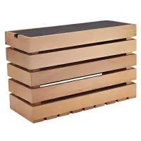 Base Exhibidora Rectangular de Madera de 40 x 25 x 25 Centimetros MASTER CHEF 6097-5L