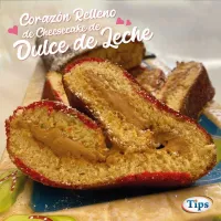 Corazon Relleno de Cheesecake de Dulce de Leche TIPS RA0000177