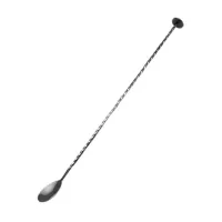 Cuchara y Muddler de Bar de Acero Inoxidable de Color Negro Metal de 12 Pulgadas MASTER CHEF 9891814