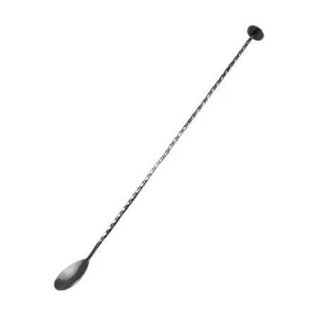Cuchara y Muddler de Bar de Acero Inoxidable de Color Negro Metal de 12 Pulgadas MASTER CHEF 9891814