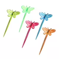 Pin de Plastico de Mariposa de Colores Surtidos de 7.7 Centimetros, Paquete de 50 Unidades TIPS ARK25-88