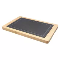 Plato de Piedra con Base de 36 x 24 Centimetros de Color Negro TIPS RSD01-30 2