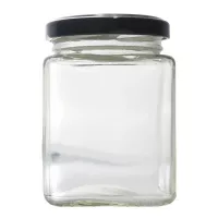 Frasco de Vidrio con Tapa Negra de 100 Mililitros VETRO A-177-02