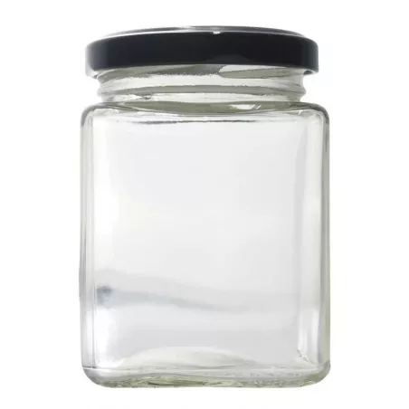 Frasco de Vidrio con Tapa Negra de 100 Mililitros VETRO A-177-02