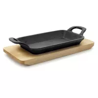 Sarten Rectangular de Hierro Fundido con Base de 4.5 x 6.25 Pulgadas TIPS B-004