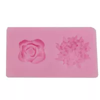 Molde de Silicon de Rosas de 2 Cavidades TIPS B200