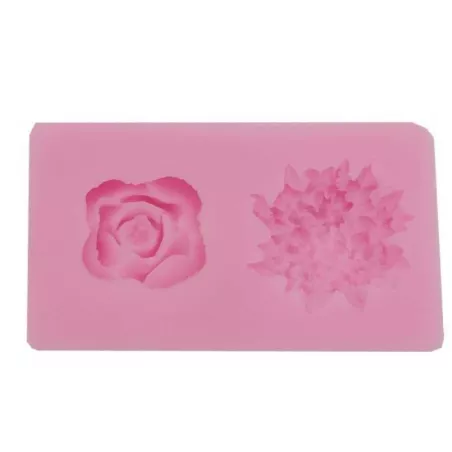 Molde de Silicon de Rosas de 2 Cavidades TIPS B200