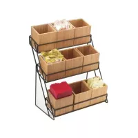 Rack Exhibidora de 3 Niveles con Base de Alambre de 33 x 23 x 43 Centimetros MASTER CHEF 6203