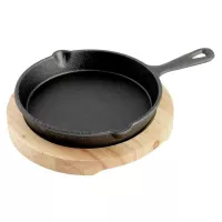 Sarten Redondo de Hierro Fundido con Base de 14 Centimetros TIPS KNO-030