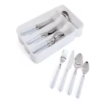 Set de Cubiertos Blancos de 24 Piezas para Cocina GIBSON 65331.24