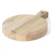 Tabla de Picar Redonda de Madera de 18 x 14 Pulgadas GIBSON 129140.01