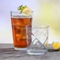 Set de Vasos de Vidrio Grabado de 16 Piezas GIBSON 78978.16RR 2