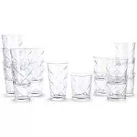 Set de Vasos de Vidrio Grabado de 16 Piezas GIBSON 78978.16RR