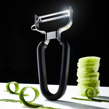 Pelador Universal de Acero Inoxidable con Mango Negro LURCH 00010093